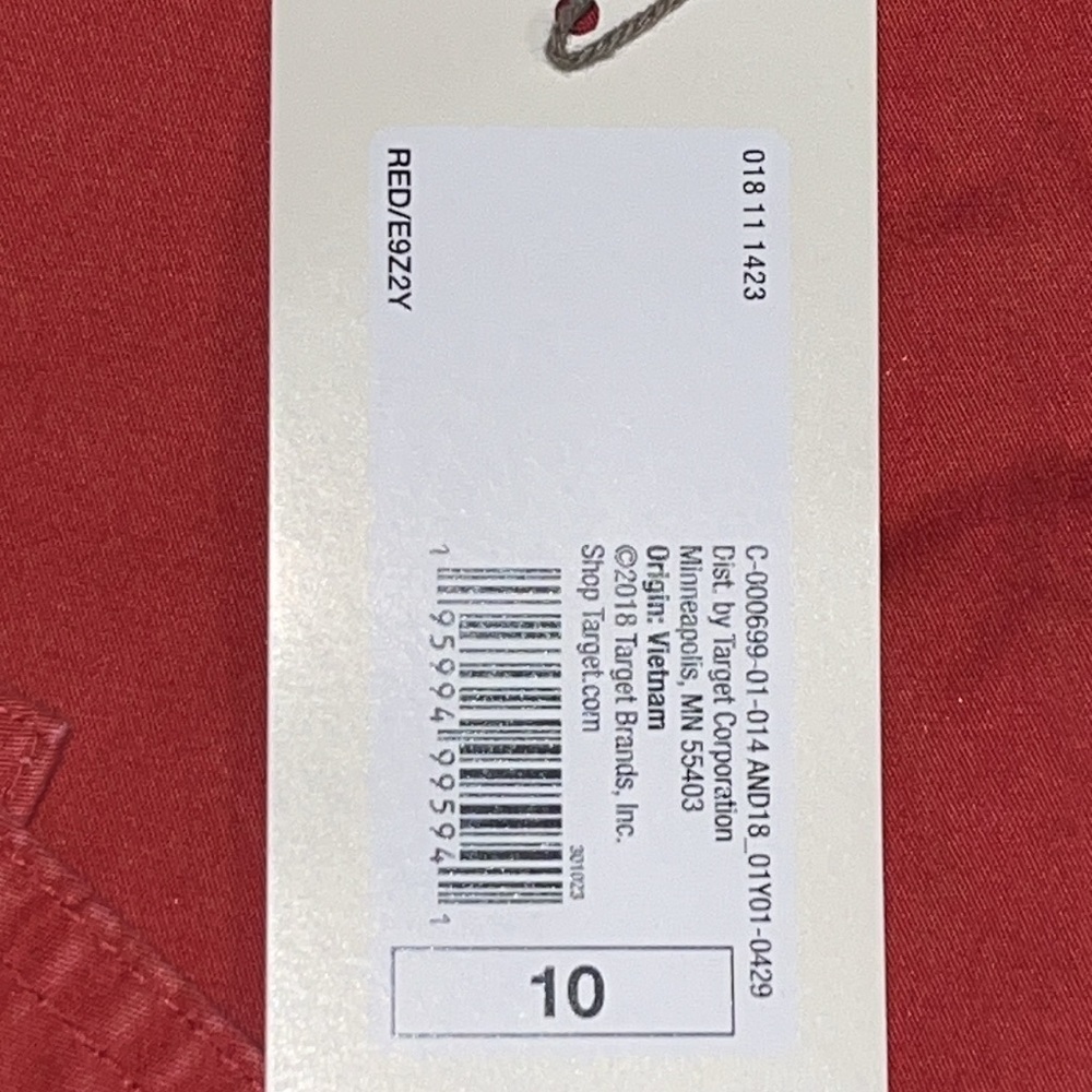 A New Day High-Rise Chino Shorts Belted Red Women’s Size 10 - Picture 5 of 9
